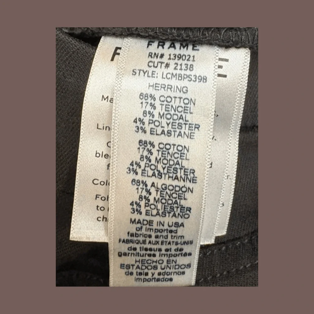 FRAME Le Crop Bootcut Jeans | Herring Black | Size 30 | Premium Denim - Picture 4 of 5